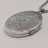 British Vintage Sterling Silver Oval Locket Pendant with Sterling Silver Necklace, 19g Total, DJ