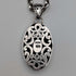 Vintage Pure Silver Openwork Pendant & Thick Pure Silver Azuki Chain Necklace, Total 28g, POM