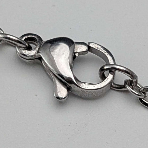 Vintage silver plated heart locket pendant with necklace