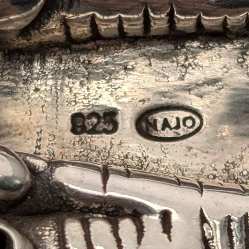 ヴィンテージ 純銀姓フクロウペンダント& 純銀アズキチェーンネックレス 計28g NAJO