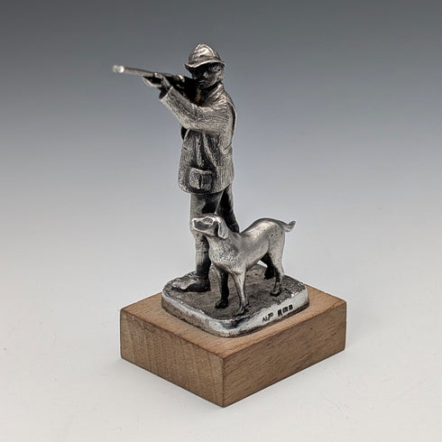 1979年 英国ヴィンテージ 純銀製 ハンター ミニチュア フィギュリン 72g Ammonite Ltd