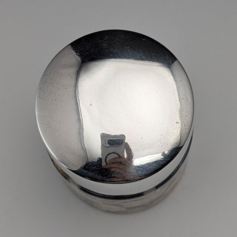 1893年英國古董銀蓋伊凡裡圖案陶瓷瓶罐,由桑德斯和謝潑德(Saunders & Shepherd)製作