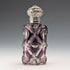 Antique British 800 Silver Lid Purple Cut Glass Portable Perfume Bottle
