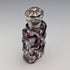 Antique British 800 Silver Lid Purple Cut Glass Portable Perfume Bottle