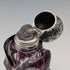 Antique British 800 Silver Lid Purple Cut Glass Portable Perfume Bottle
