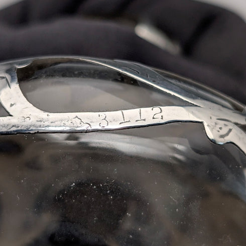 米国アンティーク アール・ヌーヴォー シルバーオーバーレイ ガラス パフュームボトル 香水瓶 Alvin