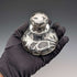 Antique American Art Nouveau Silver Overlay Glass Perfume Bottle, Alvin