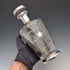 1950s French Vintage Silver Overlay Glass Decanter, Saint Graal