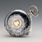 Antique American pocket watch, unsigned, silver niello decoration, hunter case, in good working order