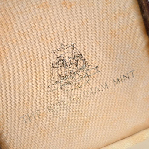 1977年 英国エリザベス2世女王 シルバージュビリー 純銀&金メッキメダル Birmingham&Mint ケーツ付