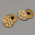 British Vintage Floral Rold Gold Oval Cufflinks