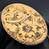 British Vintage Floral Rold Gold Oval Cufflinks