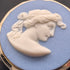 Vintage British Wedgwood Goddess Cameo with Gold-Plated Base and Case.
