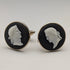 British Vintage Wedgwood Men's Cameo Gold-Plated Cufflinks with Case