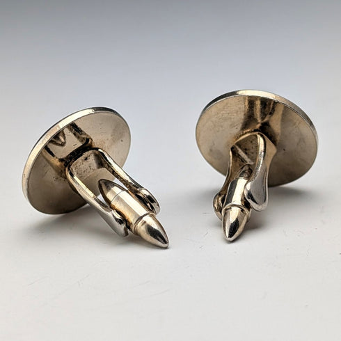 British Vintage Wedgwood Men's Cameo Gold-Plated Cufflinks with Case