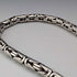 Vintage Sterling Silver Byzantine Chain Necklace, 46cm, 98g