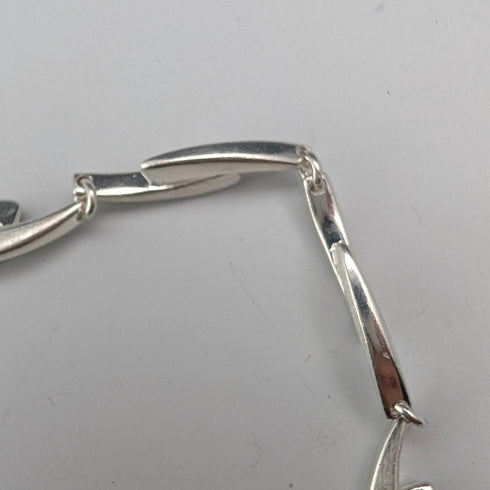 ヴィンテージ 純銀製 ファンシーリンクチェーン ネックレス42cm 23g FOSSIL