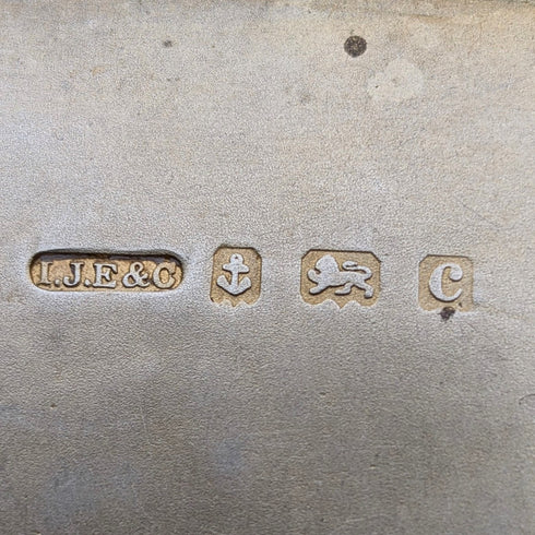 1902 British Antique Sterling Silver Cigarette Case, 75g, IJ Evens & Co.