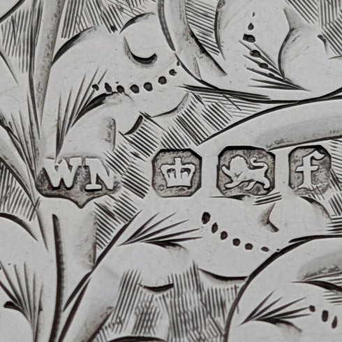 1898 British Antique Sterling Silver Cigarette Case, 69g, William Neale