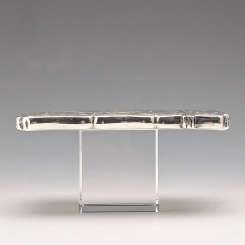 1900 British Antique Scroll Engraved Sterling Silver Card Case, 71g, George Unite