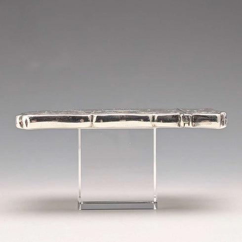 1900年 英国アンティーク スクロール彫刻 純銀製カードケース 71g George Unite