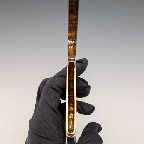 1900 British Antique Scroll Engraved Sterling Silver Card Case, 71g, George Unite