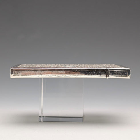 1839 British Antique Wriggle Pattern Sterling Silver Card Case, 83g, Joseph Willmore