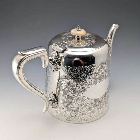 約1905年英國古董鍍銀茶壺,約翰·亨利·波特製作