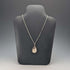 Vintage sterling silver mother-of-pearl drop pendant with necklace
