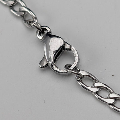 ヴィンテージ 純銀台座 マザーオブパール ドロップ型ペンダント ネックレス付