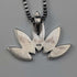 Vintage sterling silver base, five-color mother-of-pearl flower-shaped pendant with necklace