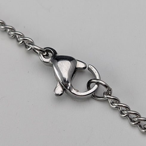 ヴィンテージ 純銀台座 手描き薔薇ペンダント ネックレス付