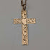 Antique 9ct gold cross pendant with 9ct gold necklace chain