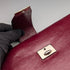Vintage Burgundy Leather Glove & Handkerchief Case