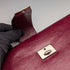 Vintage Burgundy Leather Glove & Handkerchief Case