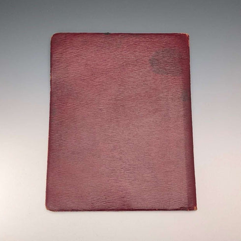 1904年英國古董勃艮地皮革文件夾,由Arthur William Clare設計