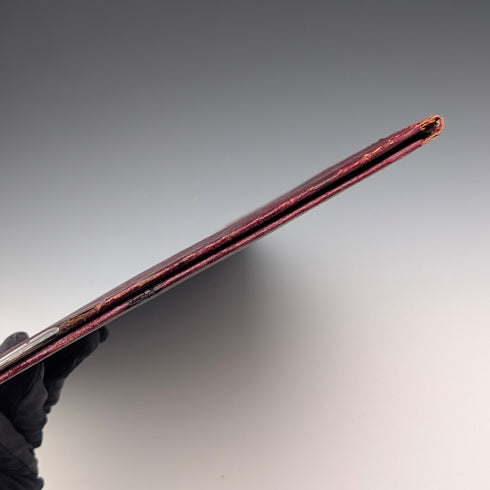 1904年 英国アンティーク バーガンディーレザー ファイルホルダー Arthur William Clare