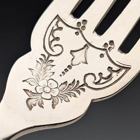 1903 年英國古董銀盤魚餐具(6 對),Walker & Hall 出品