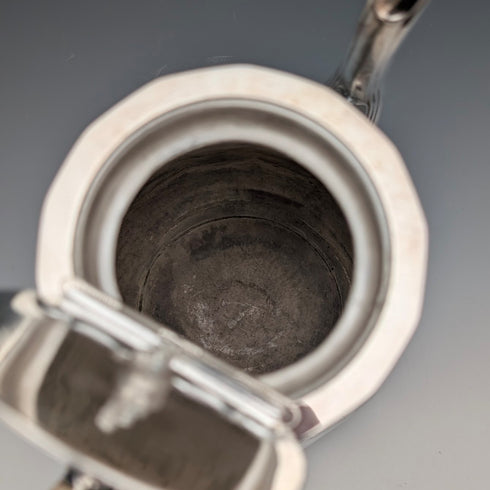 1853 年英國古董鍍銀咖啡壺 Thomas Bradbury & Sons