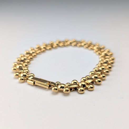 Vintage gold plated beaded bracelet