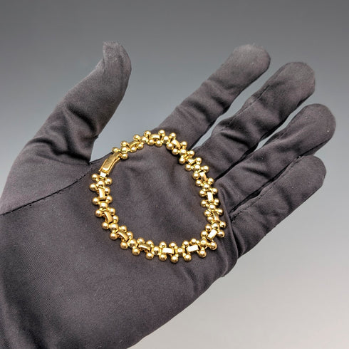 Vintage gold plated beaded bracelet