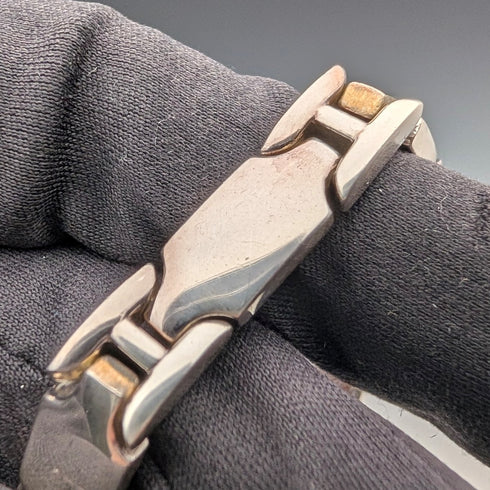 英國復古純銀面板鍊手鍊,32克,WSG