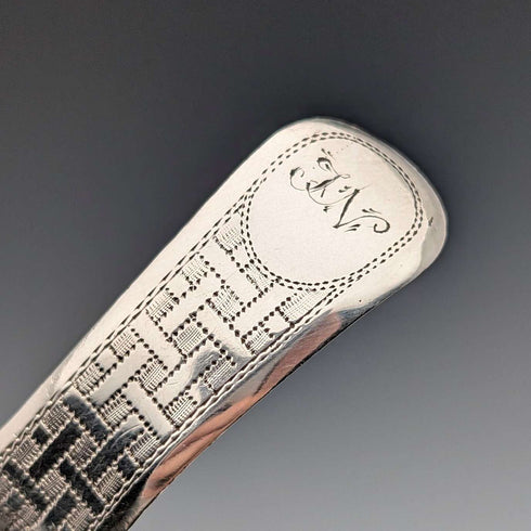 1807年 英国アンティーク 純銀製 ティーキャディースプーン 9.5g Samuel Pemberton