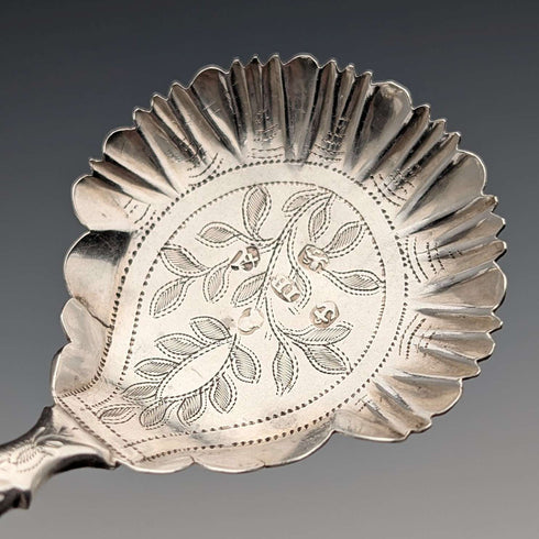 1824 British Antique Sterling Silver Tea Caddy Spoon, 6.5g, John Bettridge