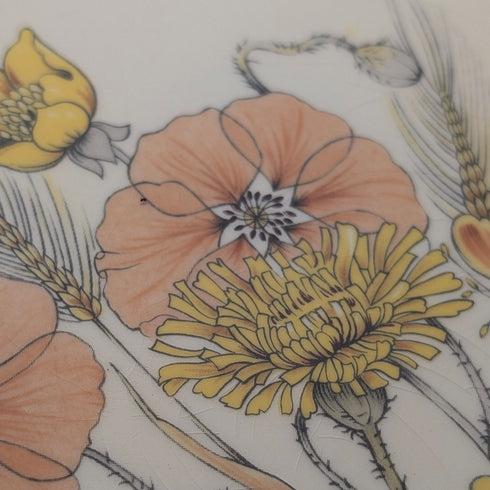 一對英國復古 Meakin Trend 樹籬圖案餐盤,直徑 27 厘米