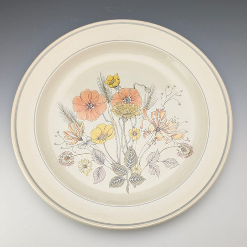 一對英國復古 Meakin Trend 樹籬圖案餐盤,直徑 27 厘米