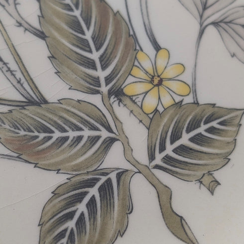 一對英國復古 Meakin Trend 樹籬圖案餐盤,直徑 27 厘米