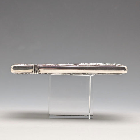 1898年 英国アンティーク 浮き彫り彫刻 純銀製カードケース 69g Matthew John Jessop