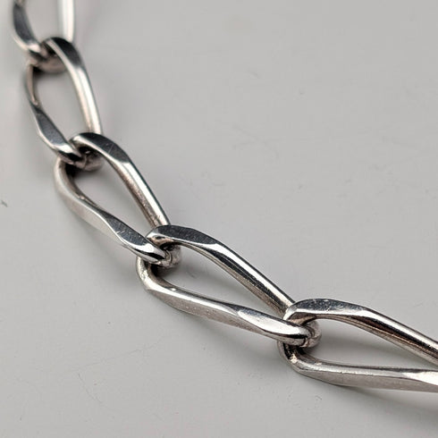 英国ヴィンテージ 純銀製 ロング喜平チェーン ネックレス60cm 63g VJ