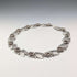 Vintage Sterling Silver Rose Flower Chain Necklace, 43cm, 65g